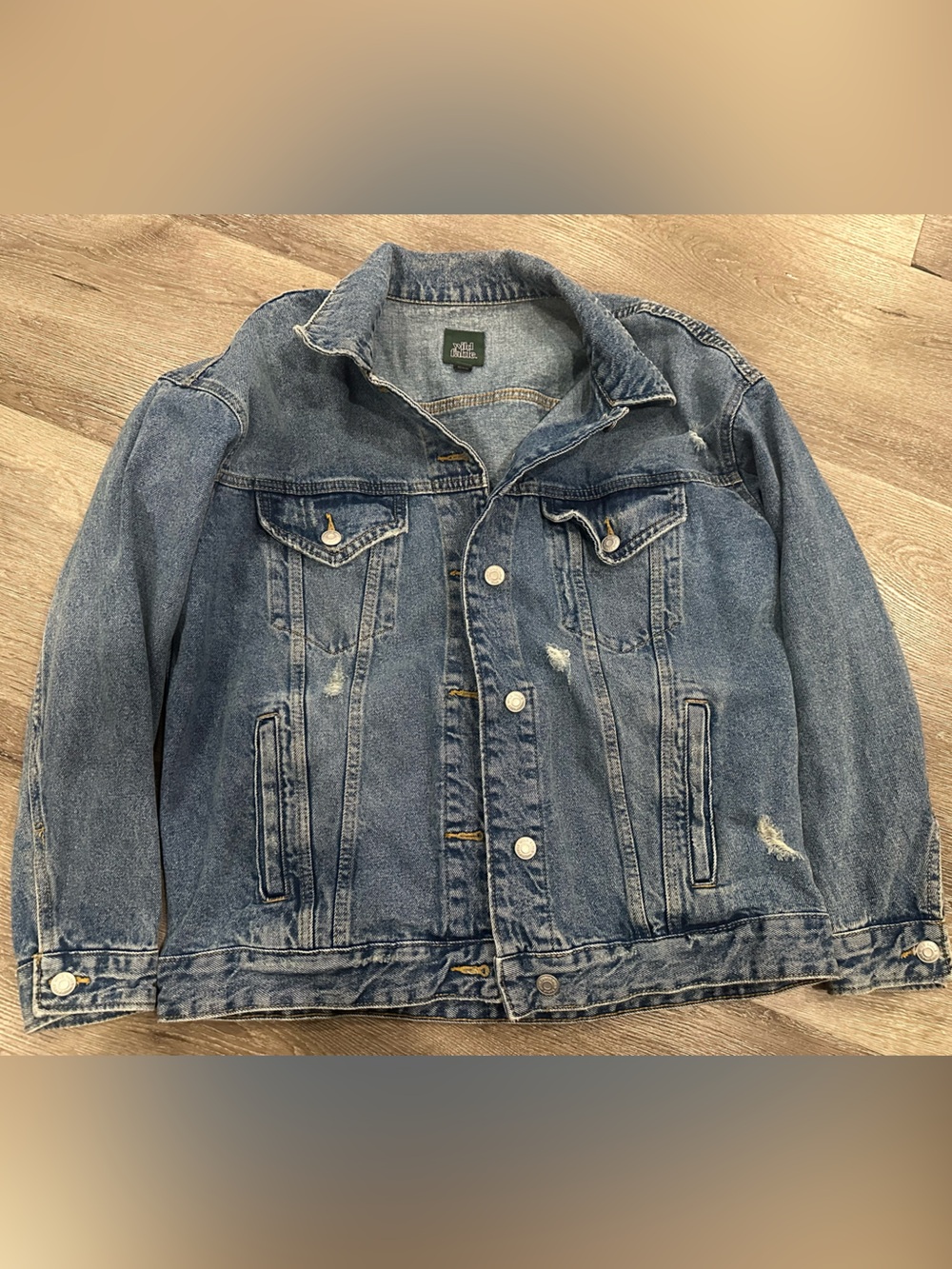 wild fable Distressed Blue Denim Jacket